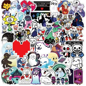 Undertale Stickers Pack| 50pcs Sans Undertale Viny Waterproof Stickers for Lapto
